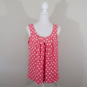 Kate Spade Red & White Polka Dot Blouse Sz Small